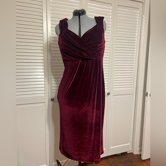 RockSteady Dresses & Skirts - Rock Steady Wine velvet cocktail dress 3x